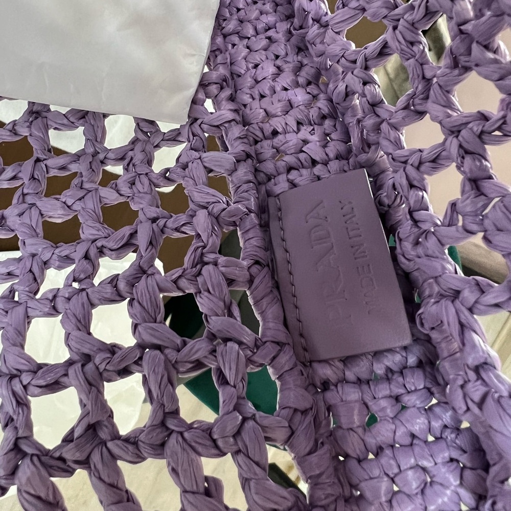 ❌❌SOLD New Prada Raffia Crochet Tote - Picture 9 of 9